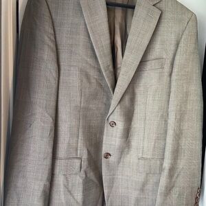 Lauren Ralph Lauren Jacket Mens 41R Gray Plaid 100% Wool Lord + Taylor Blazer